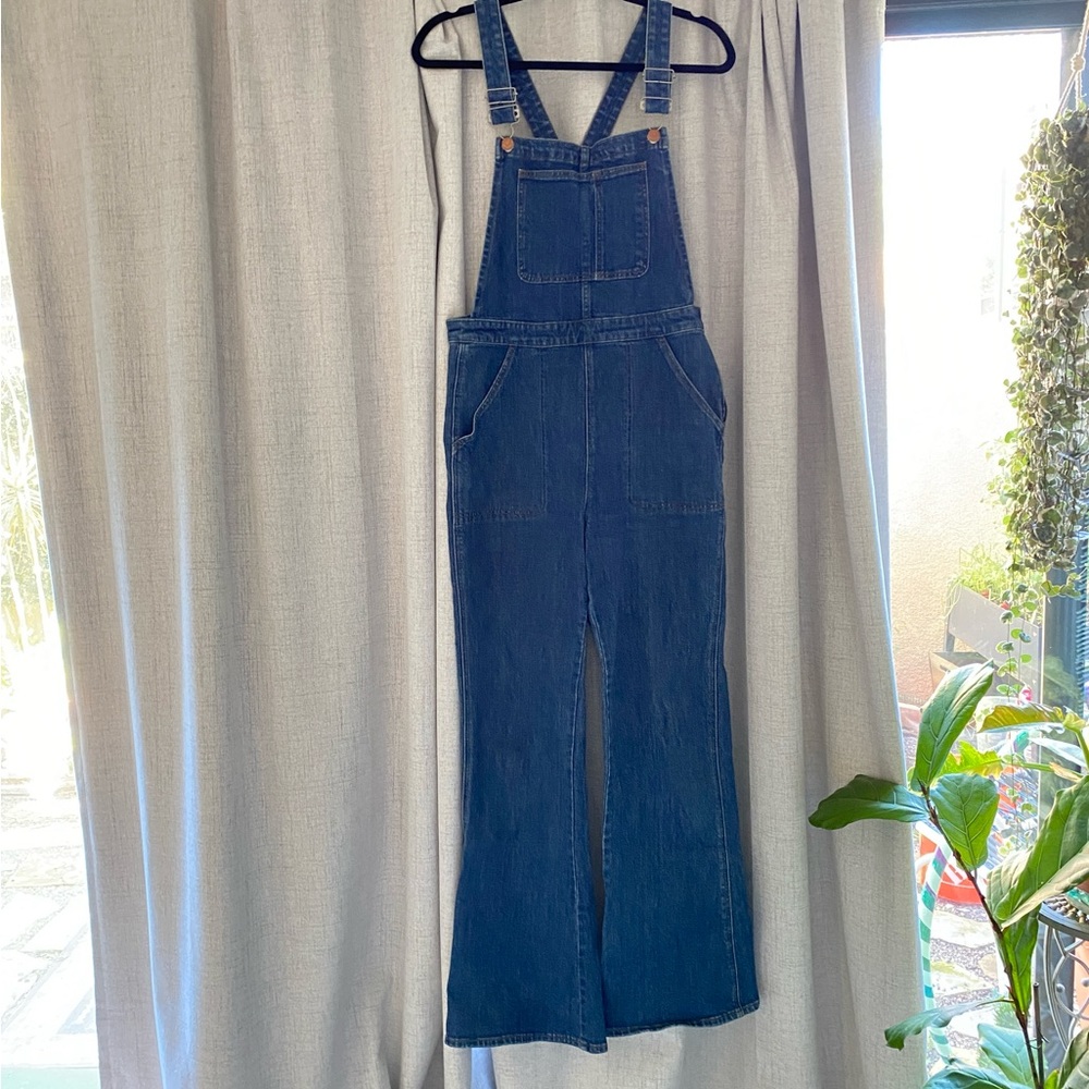 Madewell bell bottom overalls. Rare. High waisted 1970s styling NWOT